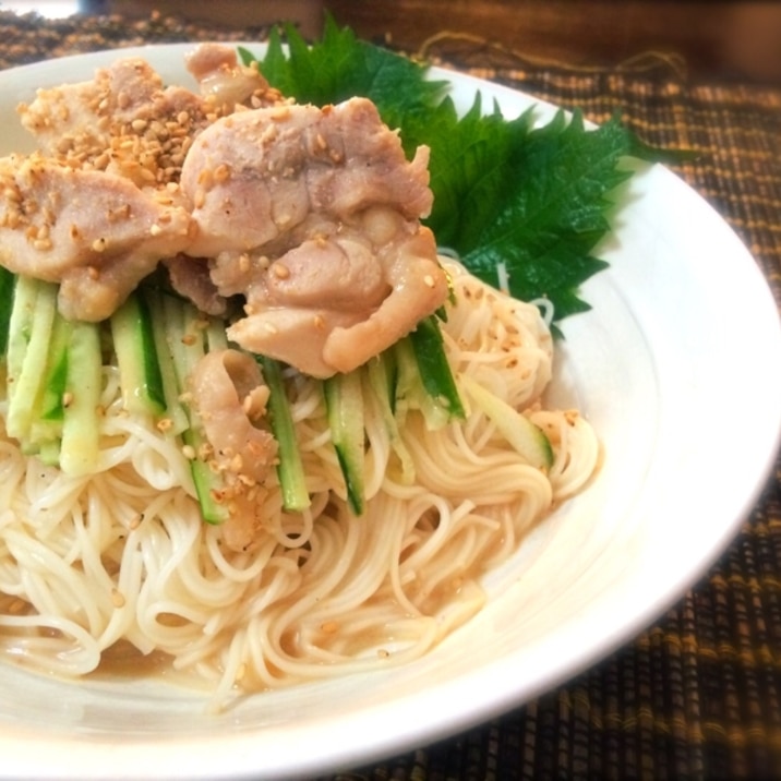 ゴマ鶏ぶっかけ素麺。